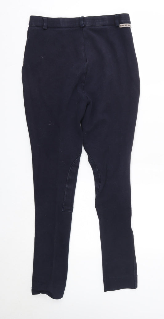 Harry Hall Womens Blue Cotton Jogger Leggings Size 28 in L28 in - Jodhpurs