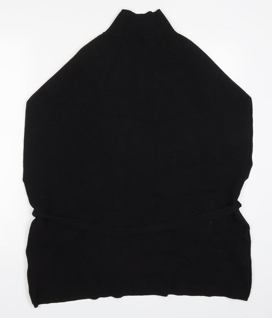 Coast Womens Black Round Neck Acrylic Pullover Jumper Size S