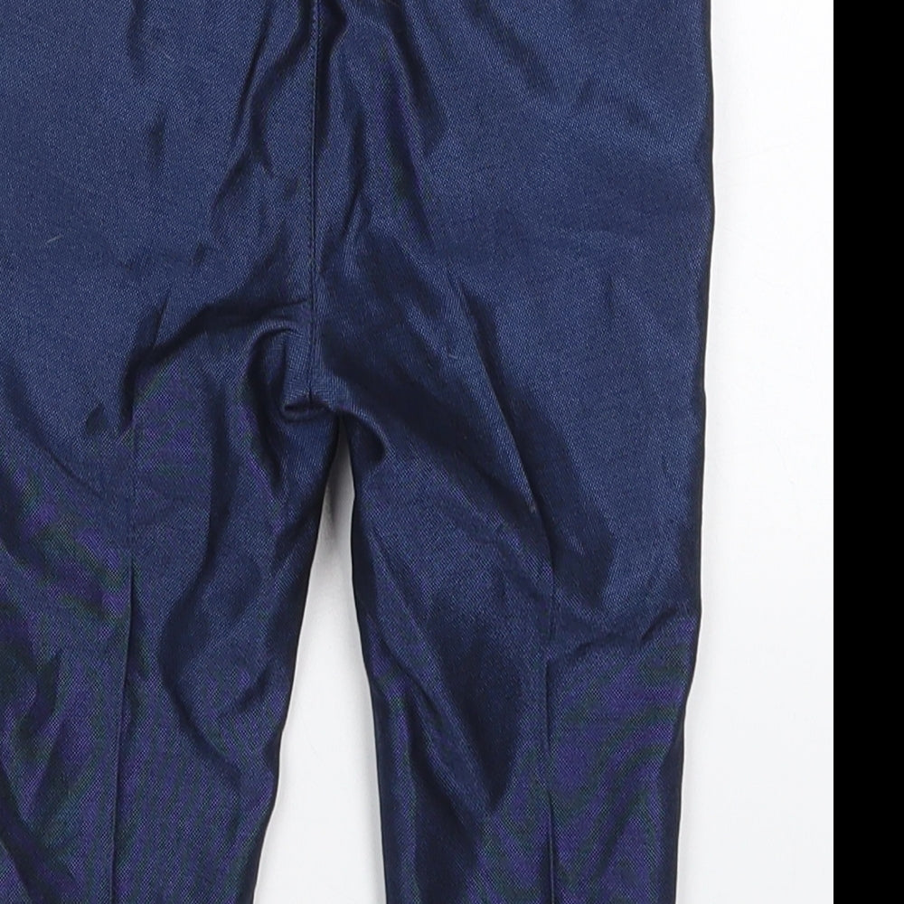 Monsoon Boys Blue Polyester Capri Trousers Size 6-9 Months Button