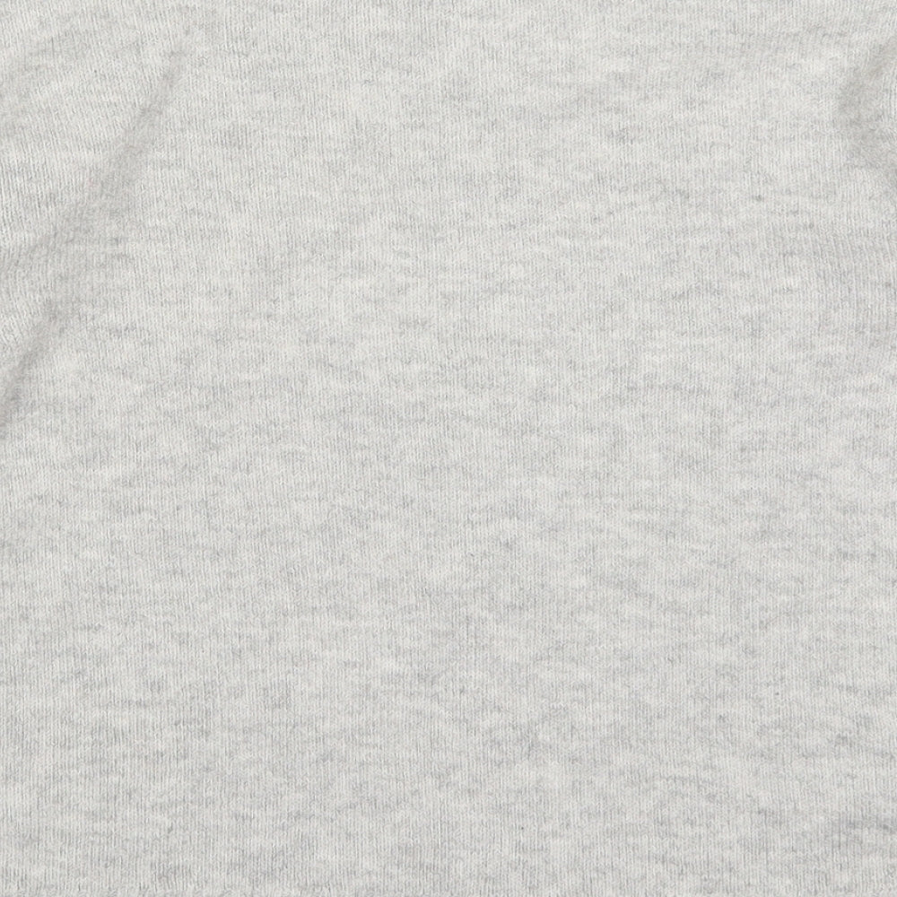 Marks and Spencer Womens Grey Round Neck Acrylic Pullover Jumper Size S