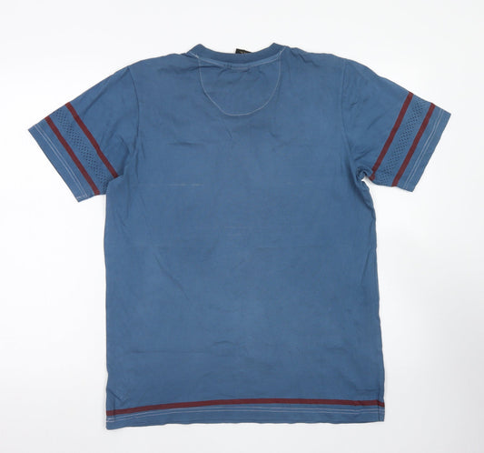 Mens UK Size S L.F.C Blue Cotton T-Shirt