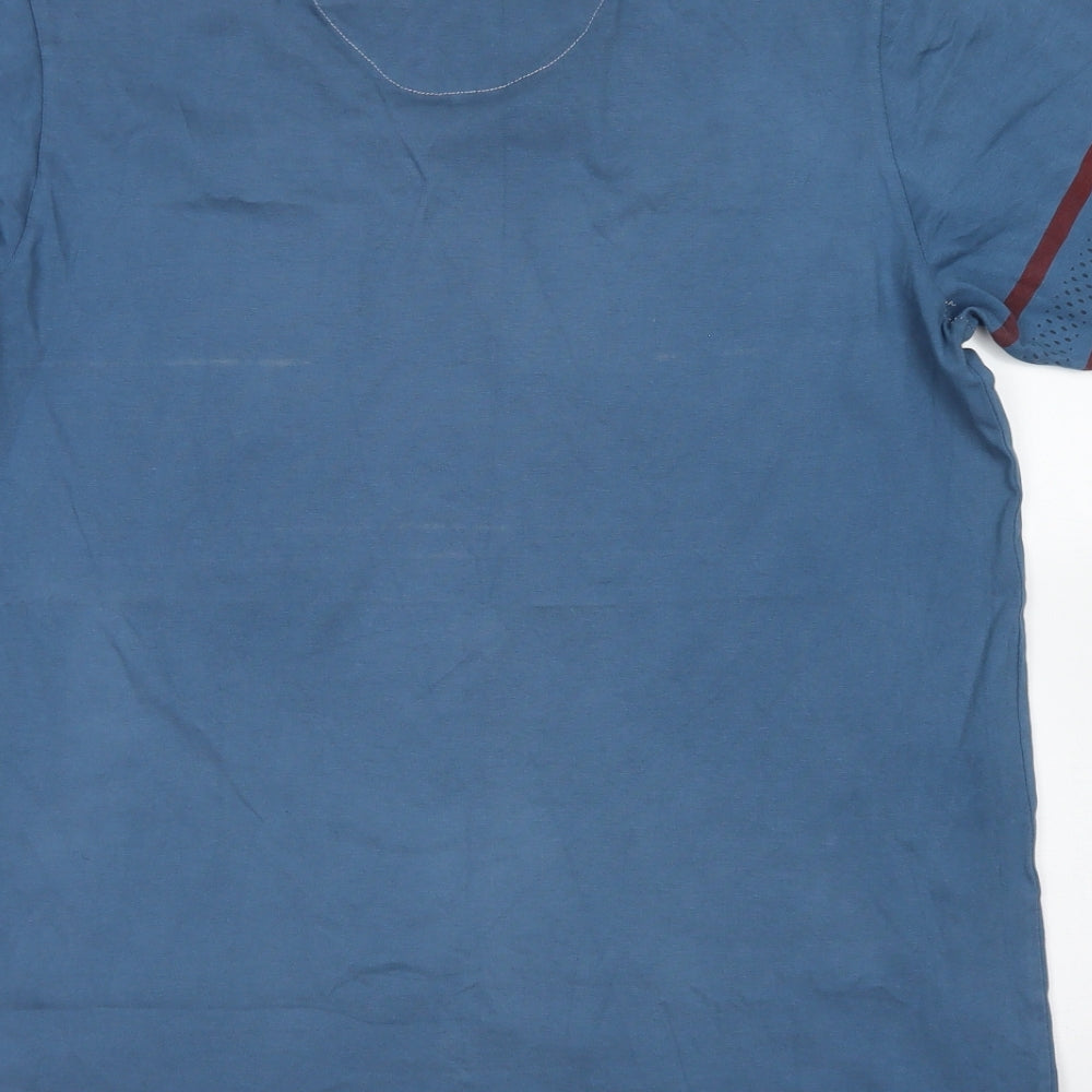 L.F.C Mens Blue Cotton T-Shirt Size S Crew Neck