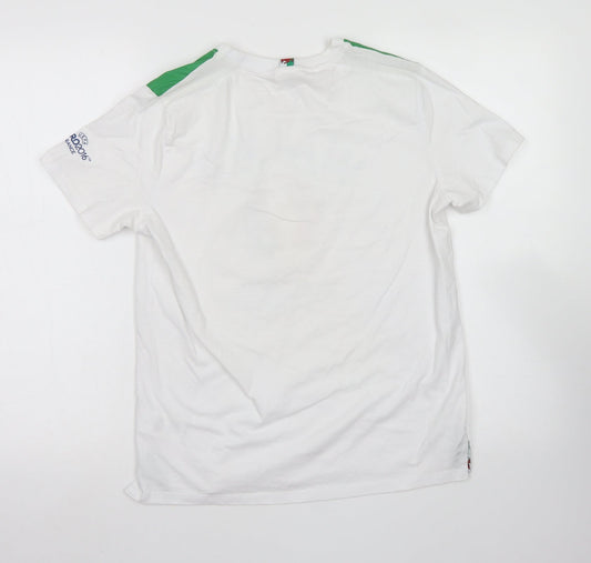 Uefa Euro 2016 Boys White Cotton Basic Button-Up Size 13 Years Crew Neck - Wales