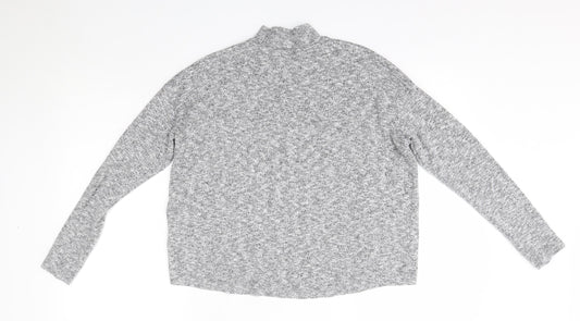 H&M Womens Grey High Neck Polyester Pullover Jumper Size XS