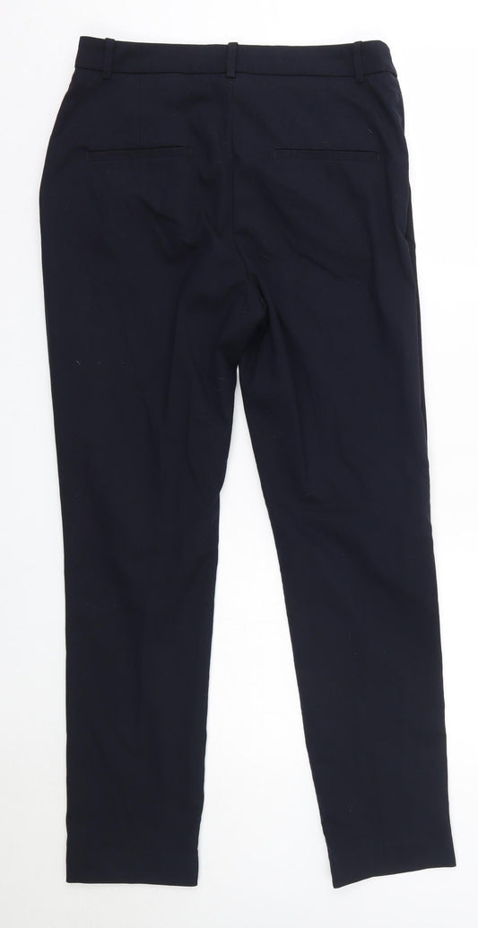 H&M Womens Blue Polyester Dress Pants Trousers Size 10 L29 in Regular