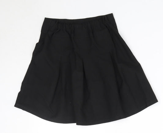 TU Girls Black Polyester A-Line Skirt Size 7 Years Regular - School