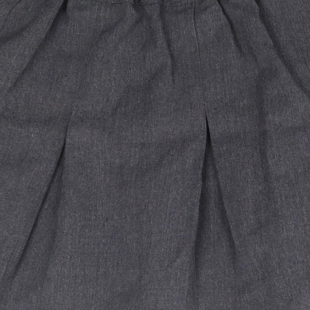 George Girls Grey Polyester A-Line Skirt Size 6-7 Years Regular - School