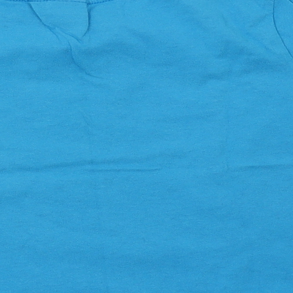 Rabbit Skins Girls Blue Cotton Basic T-Shirt Size 4 Years Crew Neck - San Francisco