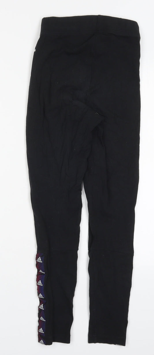 adidas Womens Black  Cotton Carrot Leggings Size XS L24 in