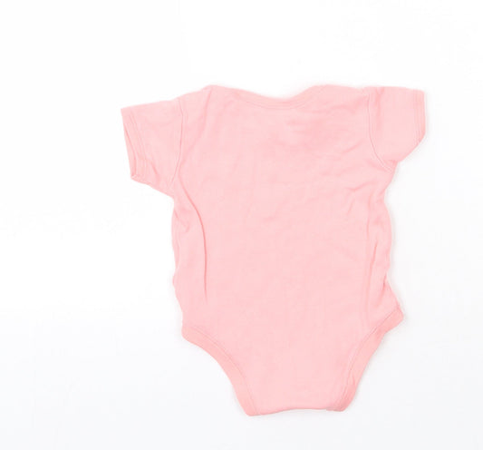 Matalan Girls Pink Cotton Babygrow One-Piece Size 3-6 Months Snap - Cutie