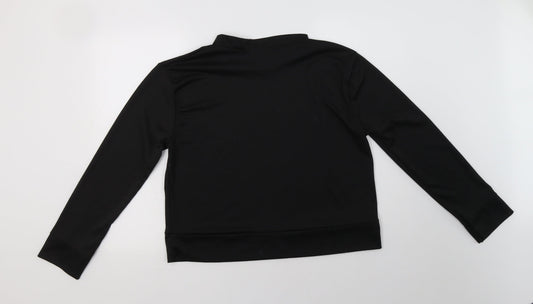 Kaaya Womens Black Polyester Pullover Sweatshirt Size M