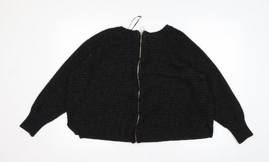 Goldigga Womens Black Round Neck Acrylic Pullover Jumper Size 12