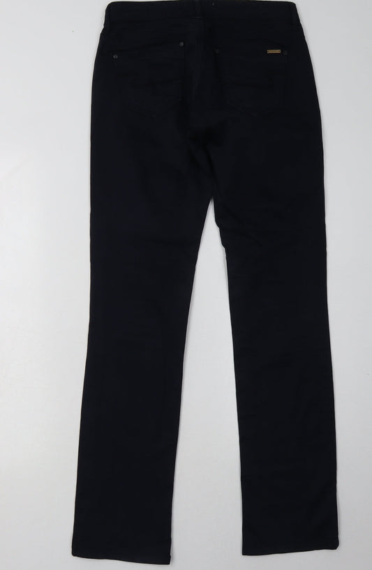 Sud Express Womens Blue Cotton Straight Jeans Size 8 L32 in Regular Button