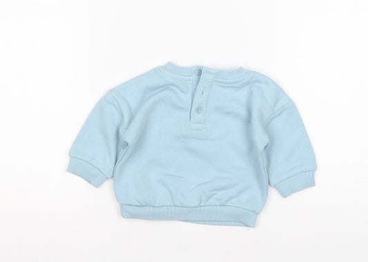 Matalan Boys Blue Polyester Pullover Jumper Size 0-3 Months