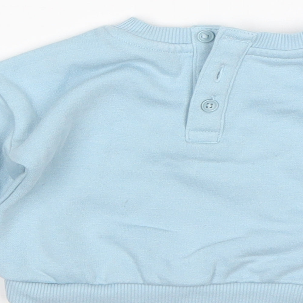 Matalan Boys Blue Polyester Pullover Jumper Size 0-3 Months