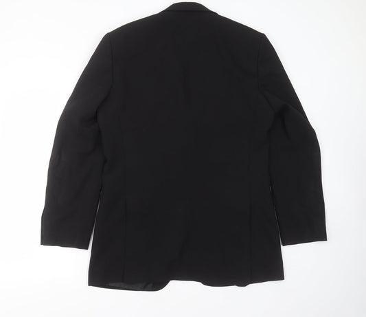 Karl Jackson Mens Black Polyester Jacket Suit Jacket Size 40
