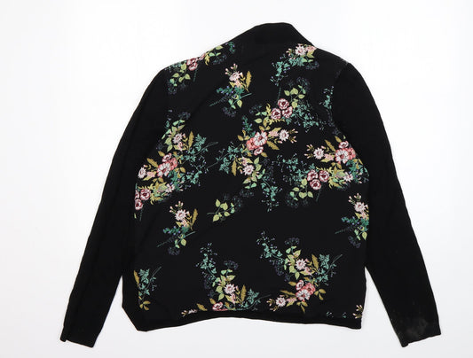Papaya Womens Multicoloured V-Neck Floral Viscose Cardigan Jumper Size 12