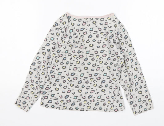 PEP&CO Girls Multicoloured Animal Print Cotton Top Pyjama Top Size 4-5 Years