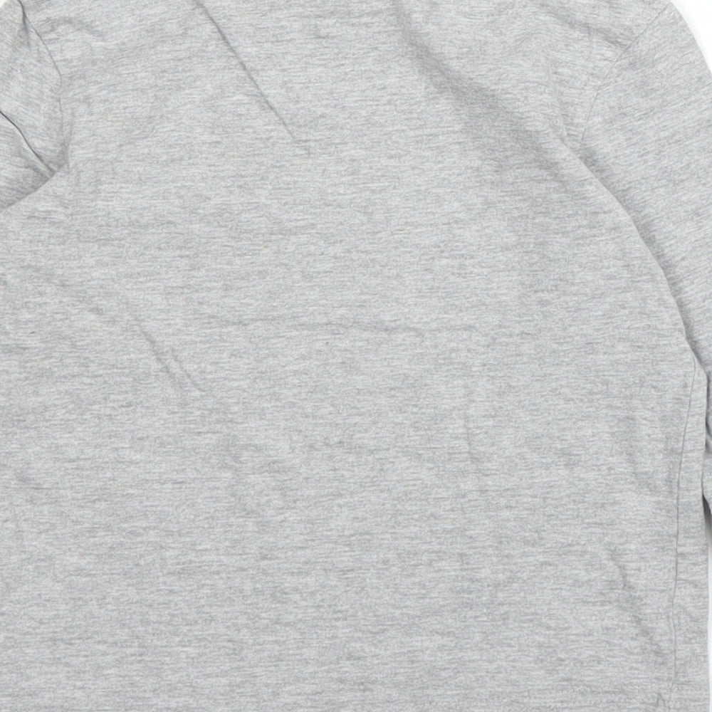 George Girls Grey Cotton Basic T-Shirt Size 18-24 Months Round Neck