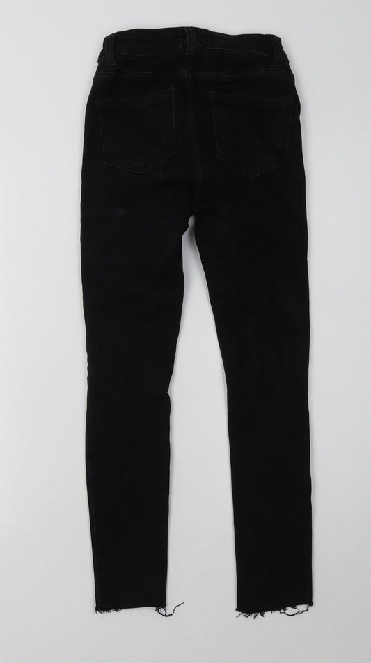 New Look Girls Black Cotton Skinny Jeans Size 11 Years Regular Button
