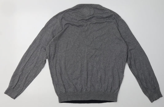 Stone Bay Mens Grey Cotton Pullover Sweatshirt Size L
