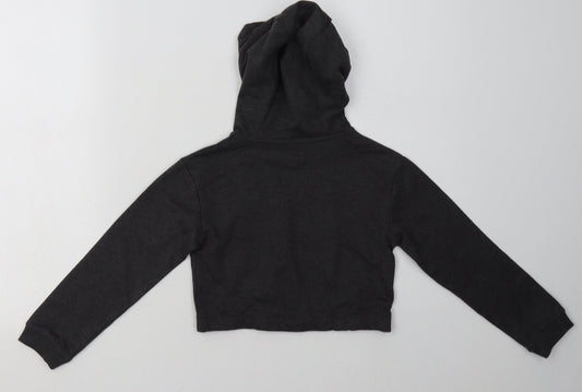 Studio Girls Grey Cotton Pullover Hoodie Size 6-7 Years Pullover - Cropped