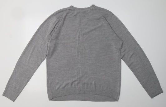 Burton Mens Grey Acrylic Pullover Sweatshirt Size L