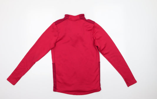Umbro Boys Red Polyester Henley Sweatshirt Size 14 Years - Holywell