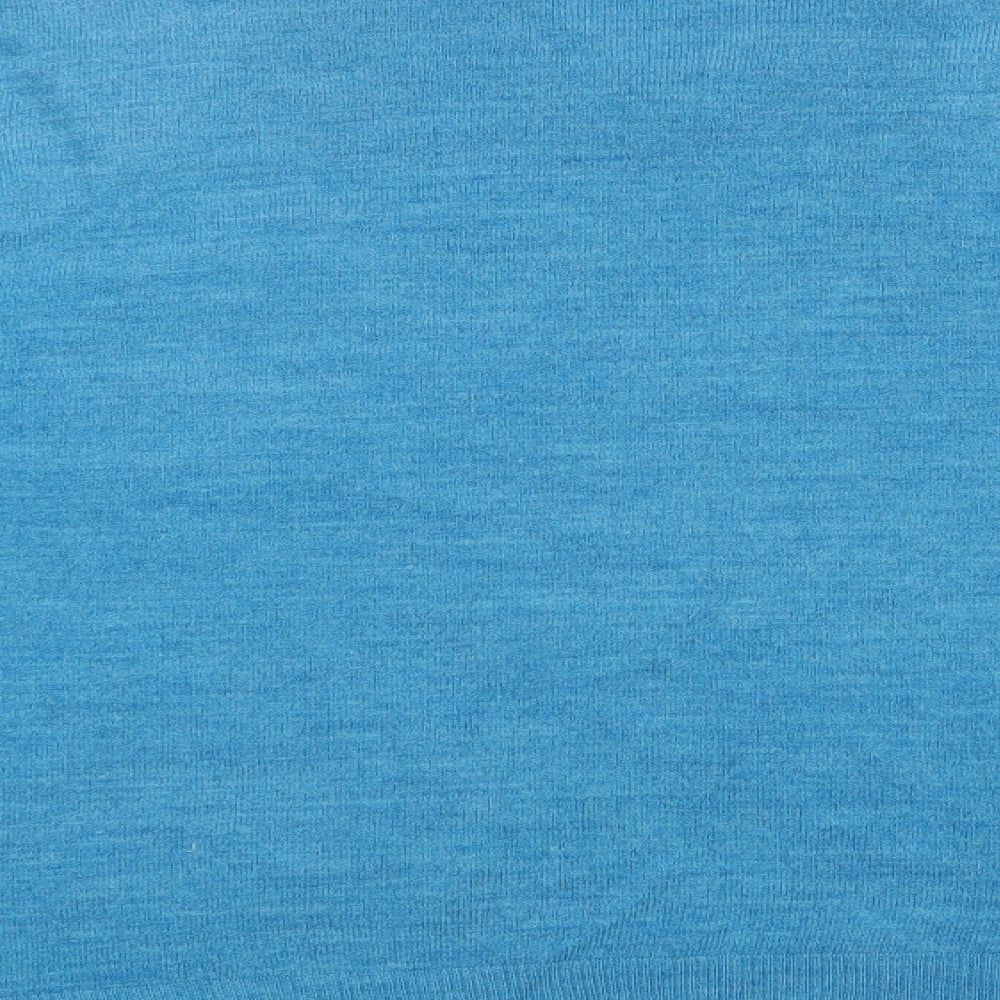 M&S Mens Blue V-Neck Acrylic Pullover Jumper Size M