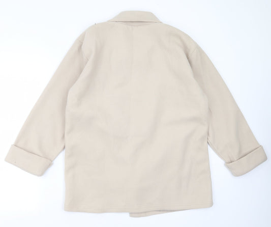 Claire Neuville Womens Beige Jacket Size 10 Button