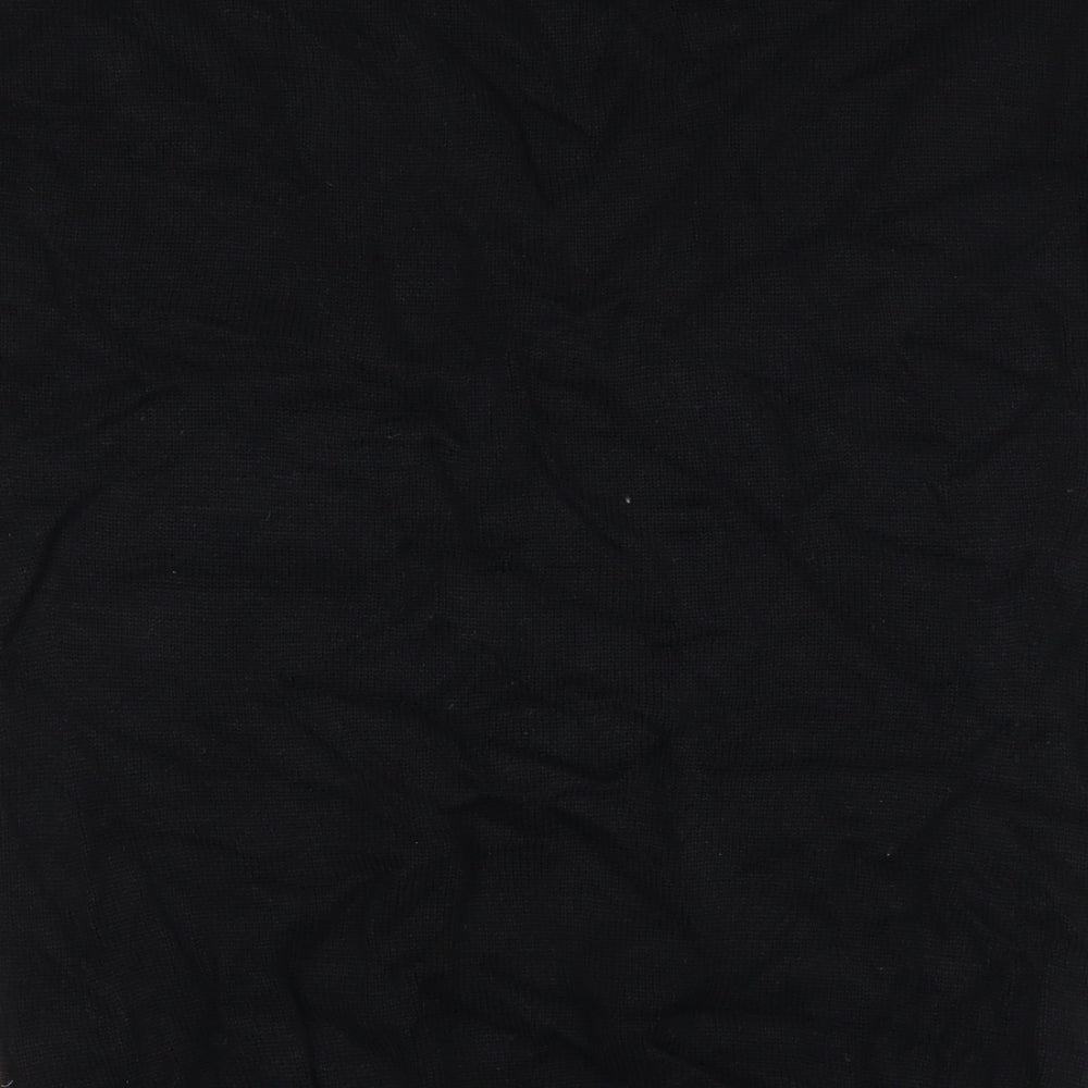 Gerry Weber Womens Black V-Neck Cotton Pullover Jumper Size 16