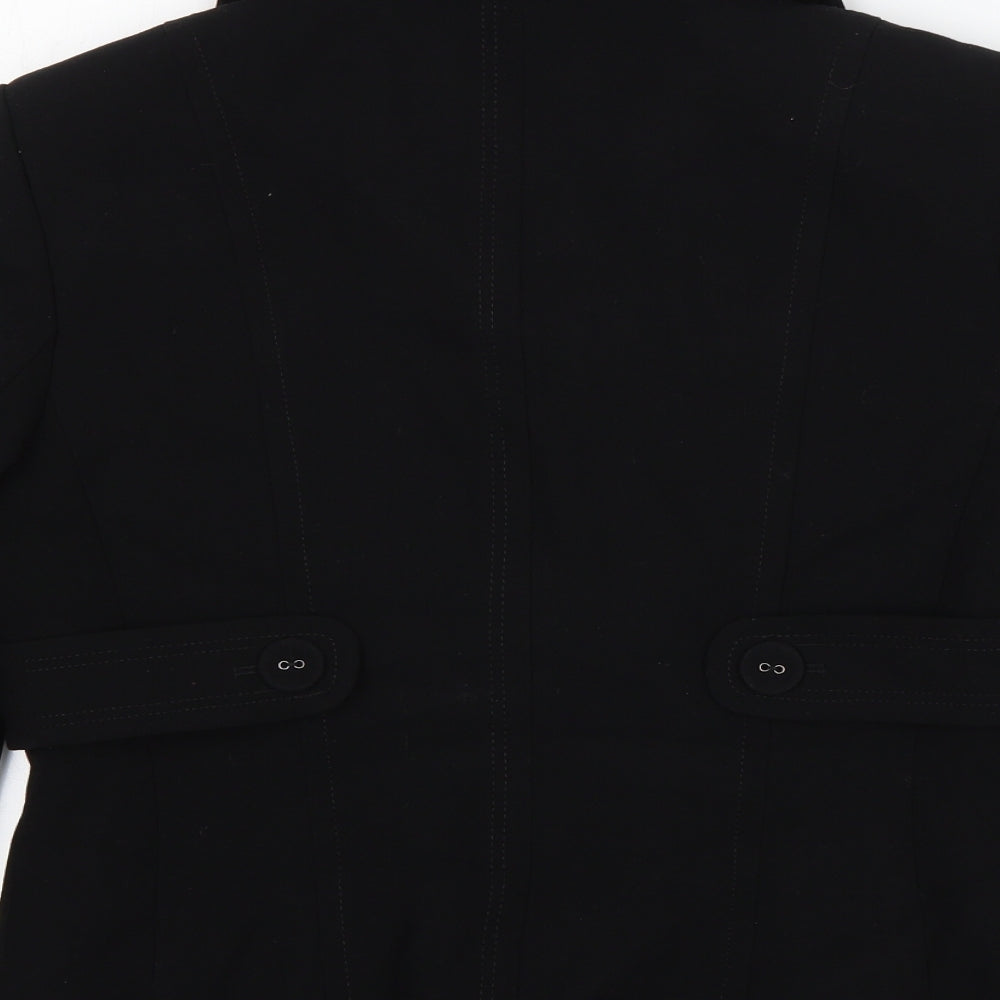 NEXT Womens Black Polyester Jacket Blazer Size 12
