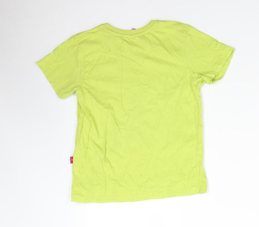 Plus M Boys Green 100% Cotton Basic T-Shirt Size 9 Years Round Neck