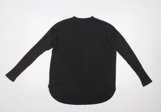 H&M Womens Grey Crew Neck Polyester Pullover Jumper Size S