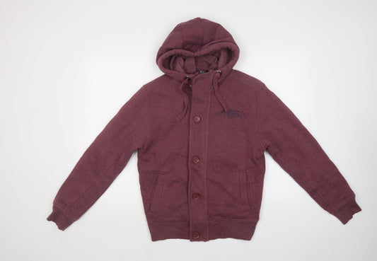 Peacocks Mens Purple Jacket Size S Zip