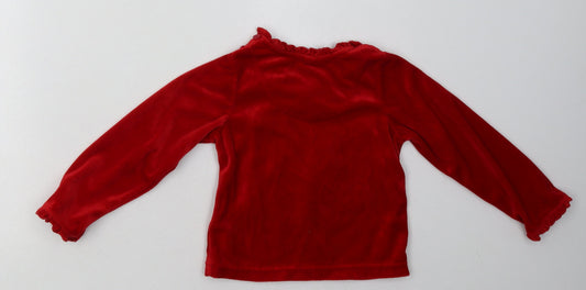mataan Girls Red Geometric Polyester Cami Pyjama Top Size 18-24 Months Button - Minnie Mouse