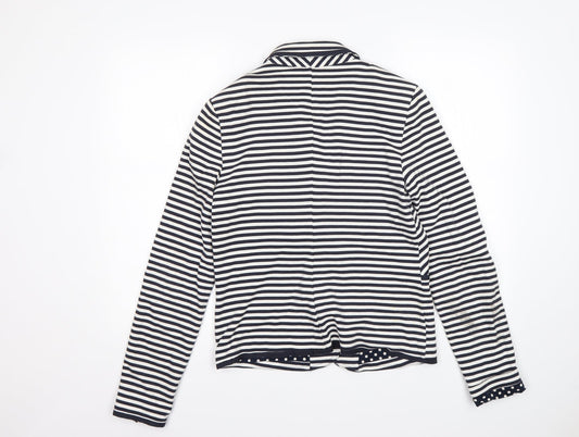 NEXT Womens Multicoloured Striped Cotton Jacket Blazer Size 12