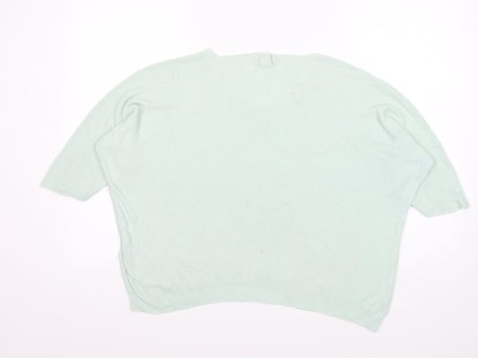 Phase Eight Womens Green Round Neck Viscose Pullover Jumper Size S