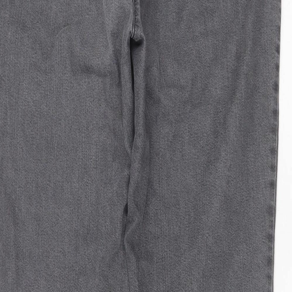COSMA Womens Grey Cotton Straight Jeans Size 36 in L31 in Regular