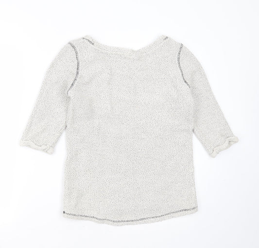 Only Womens Grey Round Neck Cotton Pullover Jumper Size XS