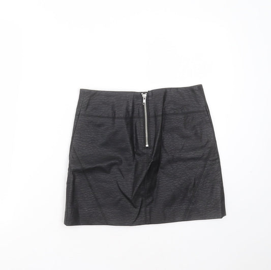 Divided by H&M Womens Black Viscose Mini Skirt Size 6