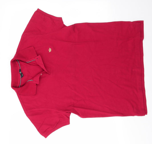 Industrialize Mens Red 100% Cotton Polo Size M Collared