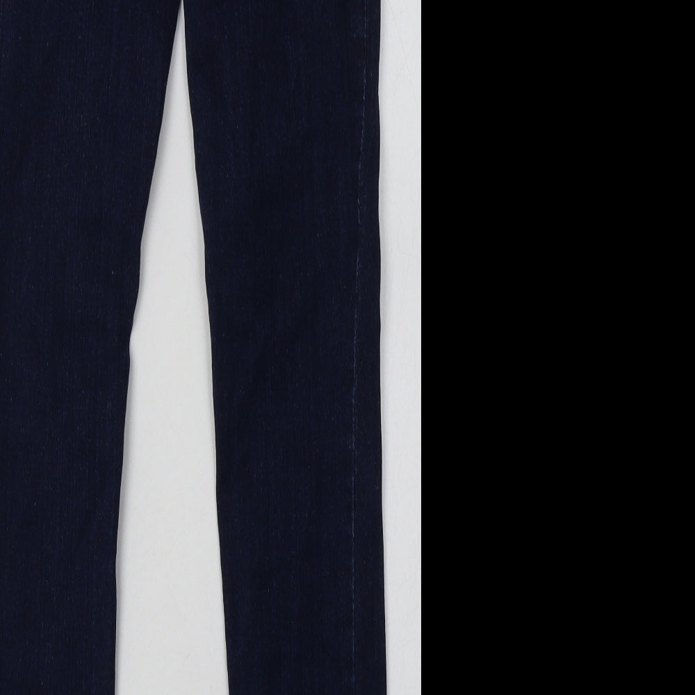 H&M Womens Blue Cotton Skinny Jeans Size 6 L28 in Regular Button