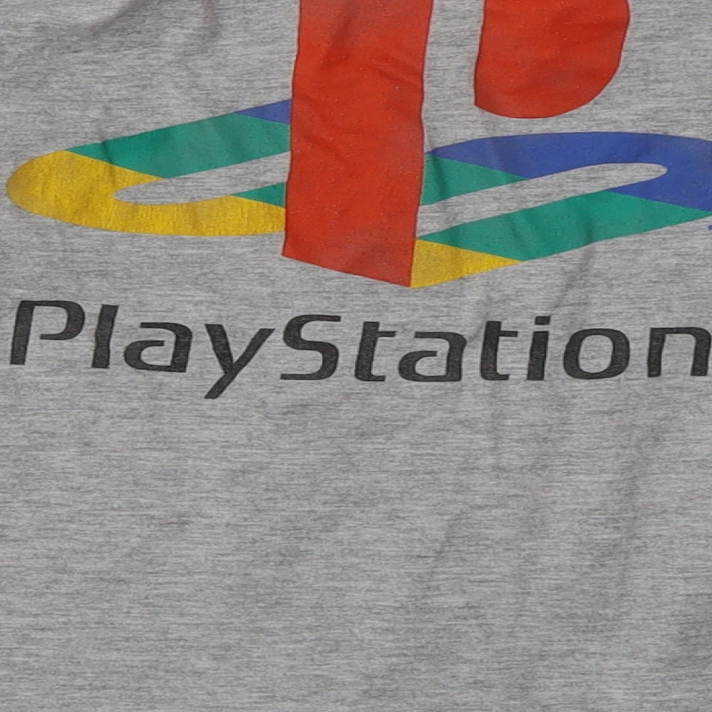 NEXT Boys Grey Cotton Basic Casual Size 7 Years Crew Neck Pullover - PlayStation