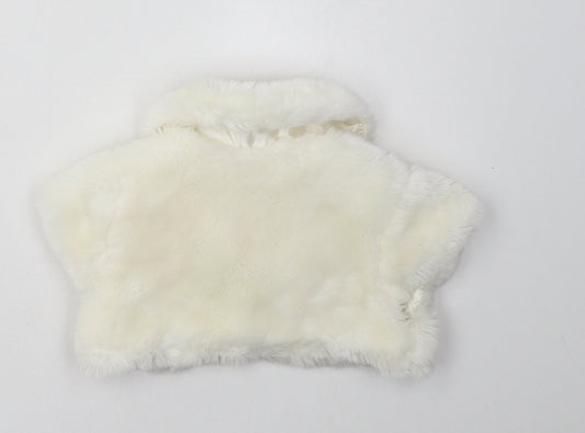 Cherokee Girls White Basic Jacket Jacket Size 2-3 Years Button