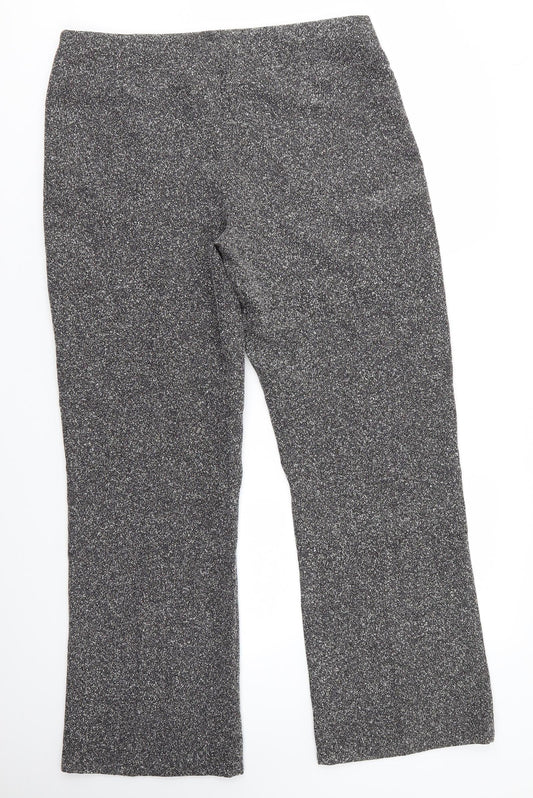 AMARANTO Womens Grey Polyester Dress Pants Trousers Size 16 L30 in Regular