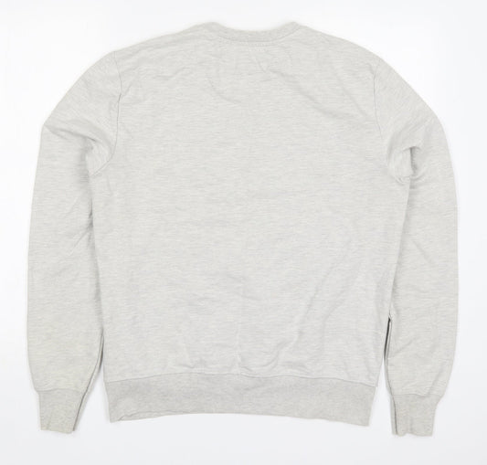 Cedar Wood State Mens Grey Cotton Pullover Sweatshirt Size L - My Tent Or Yours