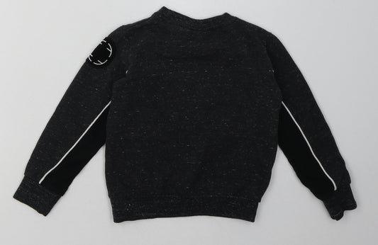 fabric flavours Boys Grey Geometric Cotton Pullover Sweatshirt Size 3-4 Years Pullover - Iron Man