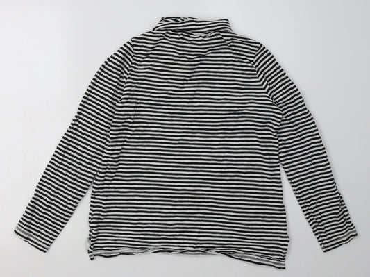 NEXT Womens White Striped Cotton Pullover Sweatshirt Size 8 Pullover