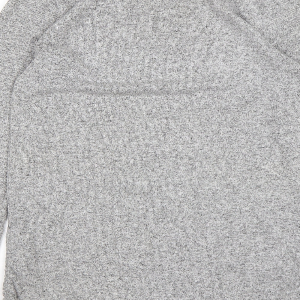 NEXT Womens Grey Round Neck Viscose Pullover Jumper Size 8